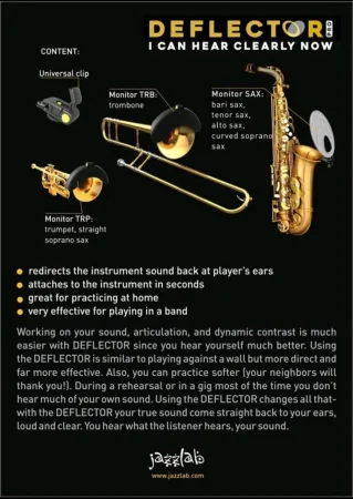 Jazzlab Deflector-Pro  звуковий екран для саксофона,труби та тромбона — фото 2