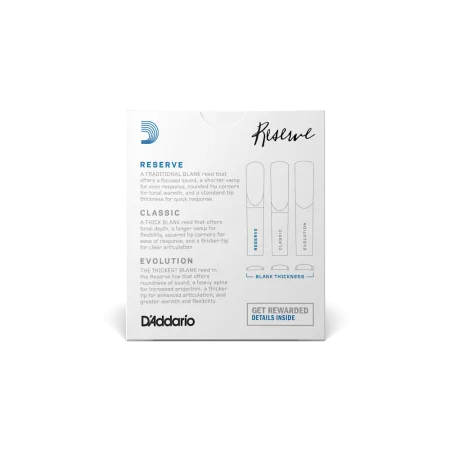 D\'Addario Reserve тростина для Bb кларнета — фото 4