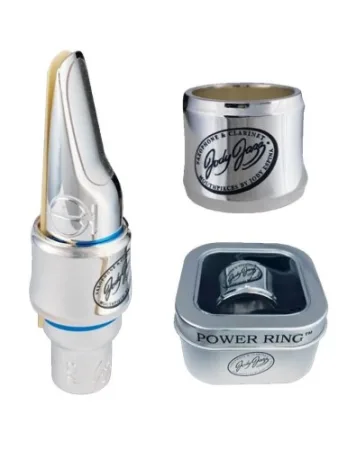 JodyJazz Power Ring silver plated лігатура для альт-саксофона — фото 2